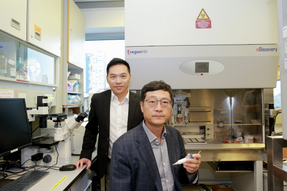 Professor Kelvin Yeung Wai-Kwok (left), and Professor William Lu Weijia from the Department of Orthopaedics & Traumatology